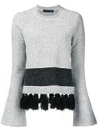 Proenza Schouler Tassel Detail Jumper, Women's, Size: Xs, White, Viscose/cotton/nylon/polyester