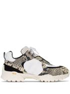 1017 Alyx 9sm Snake-effect Leather Panelled Sneakers - White