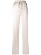 Jil Sander Straight Trousers, Women's, Size: 38, Silk/cotton