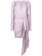 Magda Butrym Asymmetric Mini Dress - Purple