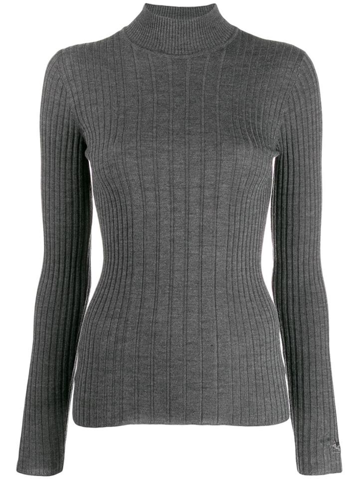 Etro Fitted Jumper - Grey