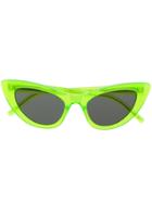 Saint Laurent Eyewear Cat-eye Frame Sunglasses - Green