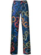 F.r.s For Restless Sleepers Snake Print Trousers - Blue