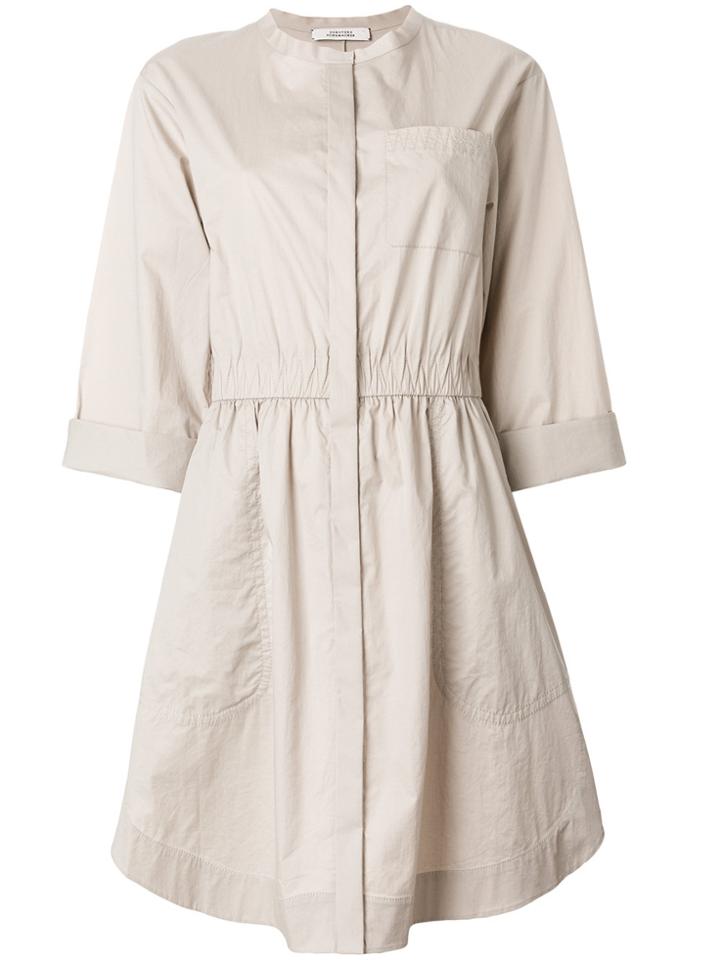 Dorothee Schumacher Gathered Short Dress - Nude & Neutrals