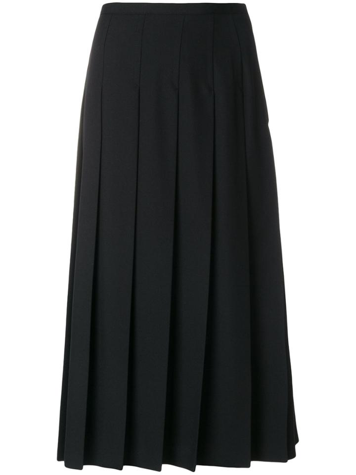 Junya Watanabe Comme Des Garçons Pleated Midi Skirt - Black