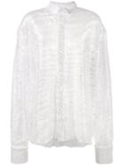 Y / Project - Sequin Embellished Shirt - Men - Polyester - 39, White, Polyester