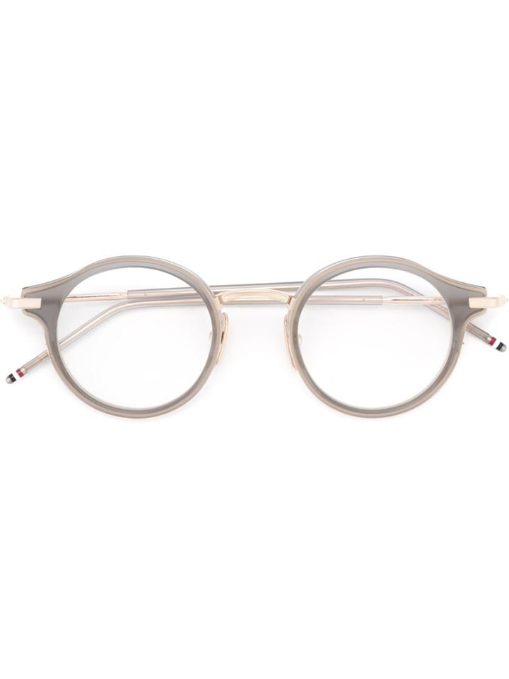 Thom Browne Eyewear Round Frame Glasses - Grey