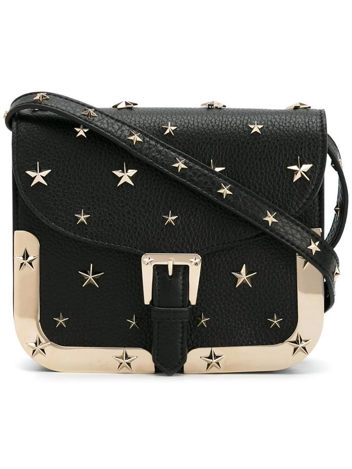 Red Valentino Star Stud Saddle Bag, Women's, Black, Leather/metal (other)