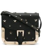 Red Valentino Star Stud Saddle Bag, Women's, Black, Leather/metal (other)