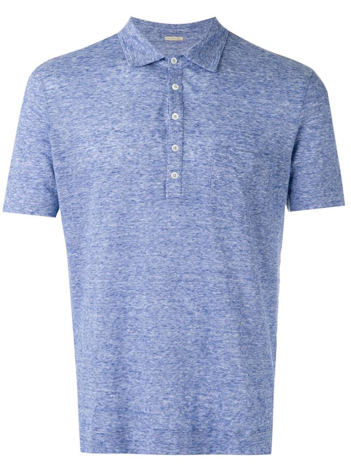Massimo Alba Classic Polo Shirt, Men's, Size: Xl, Blue, Linen/flax