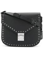 Mcm Studded Satchel Bag - Black