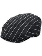 Dolce & Gabbana Striped Baker Boy Hat - Black