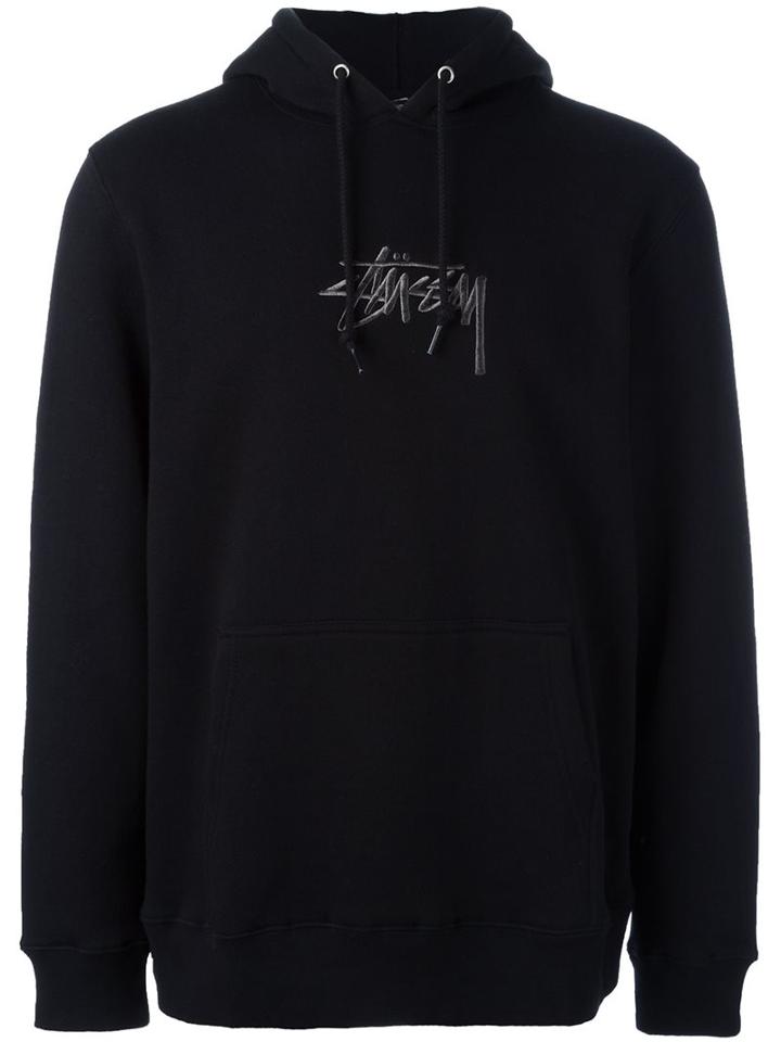 Stussy Logo Hoodie, Men's, Size: Xl, Black, Cotton/polyester