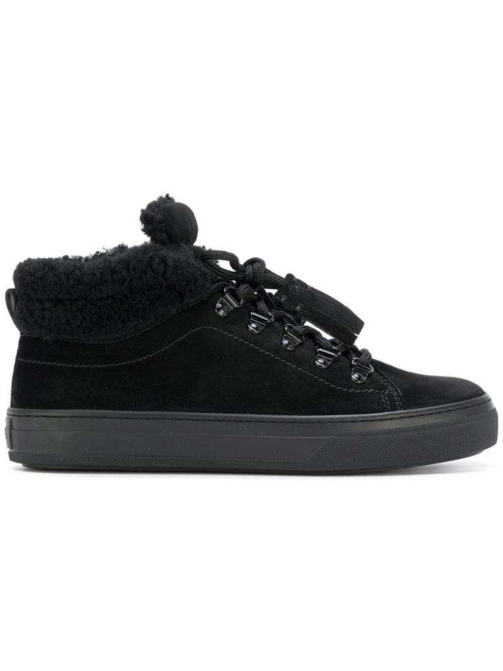 Tod's Shearling-trimmed Sneakers - Black