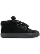 Tod's Shearling-trimmed Sneakers - Black