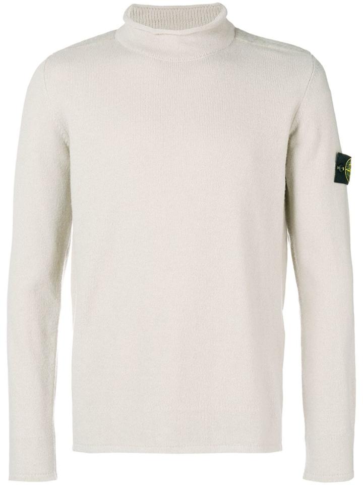 Stone Island Contrast Patch Jumper - Nude & Neutrals