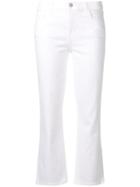 J Brand Studded Cropped Jeans - White