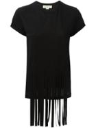 Stella Mccartney Star Appliqué Fringed Top - Black