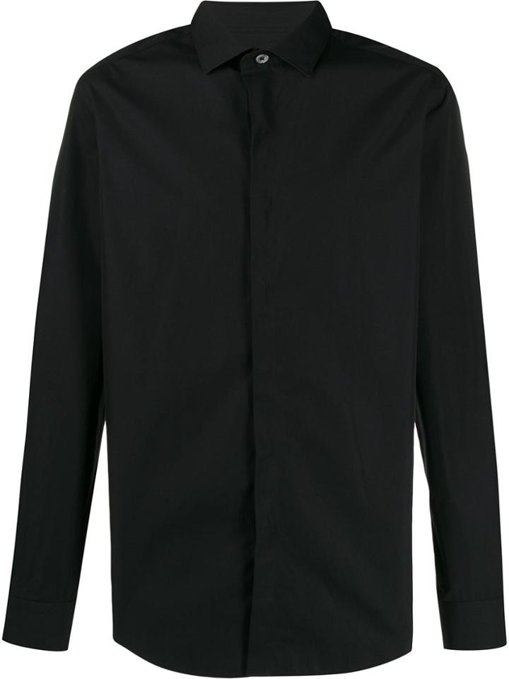 Lanvin Long Sleeve Poplin Shirt - Black