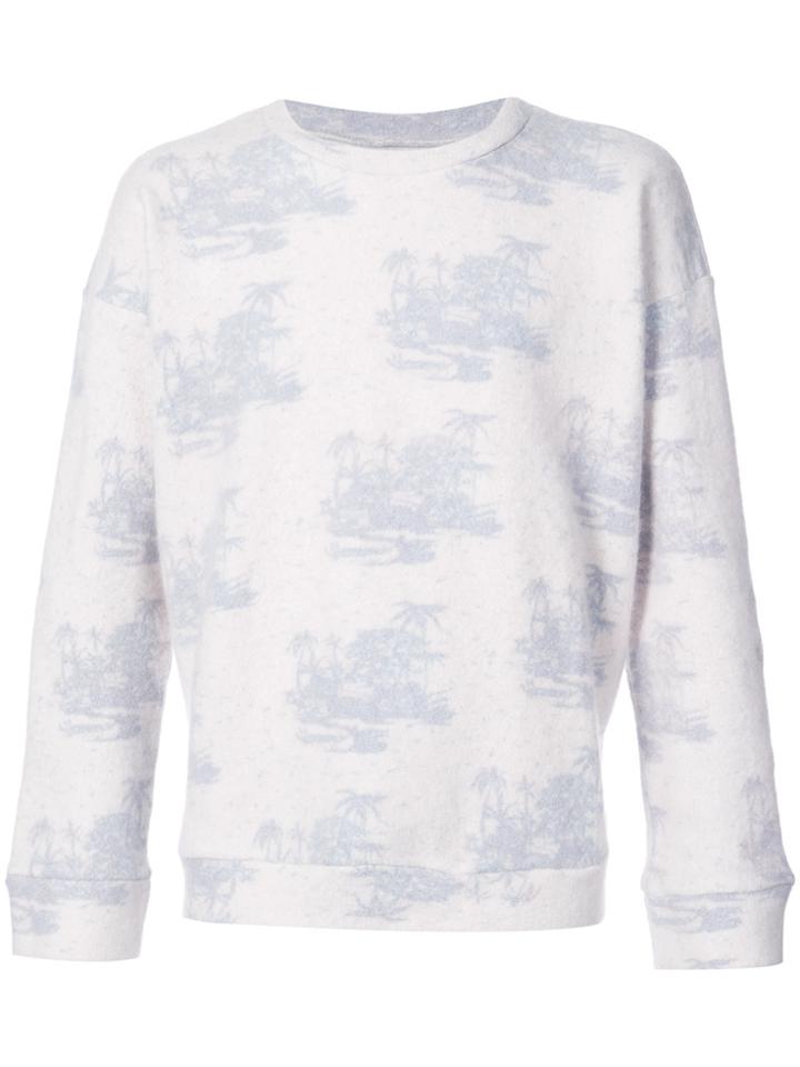 The Elder Statesman Tropics Printed Sweater - White
