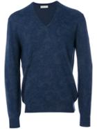 Etro - V-neck Pullover - Men - Wool - L, Blue, Wool