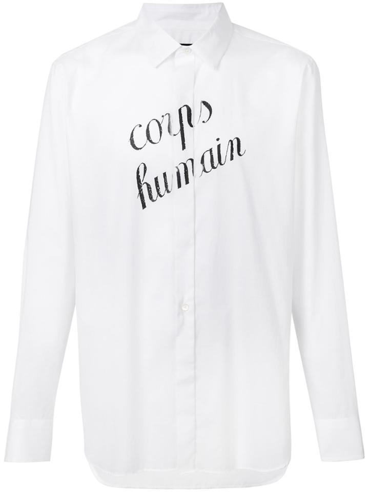 Ann Demeulemeester Corps Humain Print Shirt - White