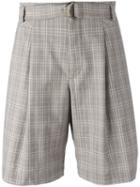 Maison Flaneur Plaid Tailored Shorts, Men's, Size: 48, Nude/neutrals, Virgin Wool/polyamide/spandex/elastane/other Fibers