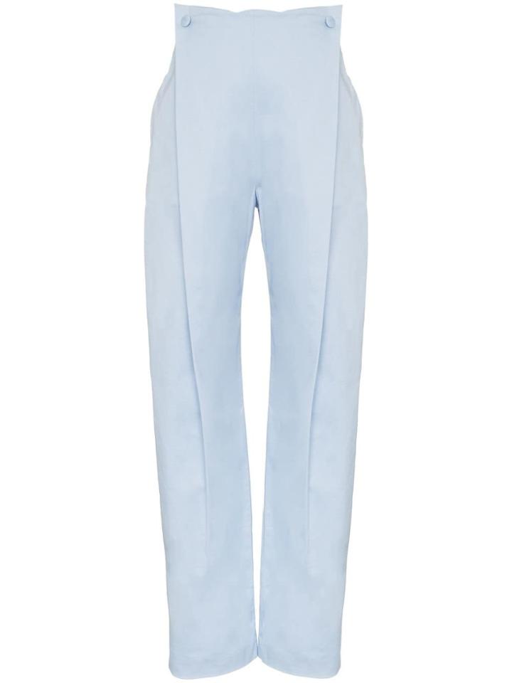 Aleksandre Akhalkatsishvili Baggy Side Button-detail Cotton Trousers -