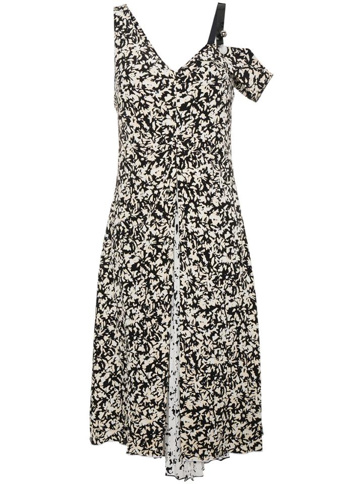 Proenza Schouler One Sleeve Open Shoulder Dress - Multicolour