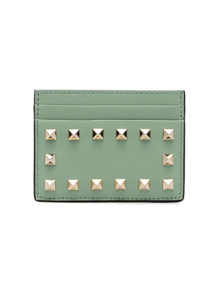 Valentino Rockstud Cardholder - Green