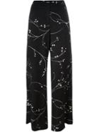 Eggs Floral Print Textured Trousers