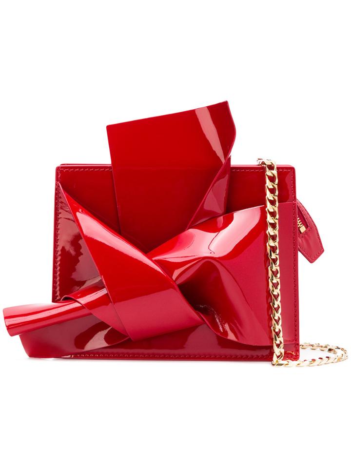 No21 Abstract Bow Mini Bag - Red