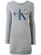 Calvin Klein 'dovalina' Logo Sweatshirt, Women's, Size: Small, Grey, Cotton