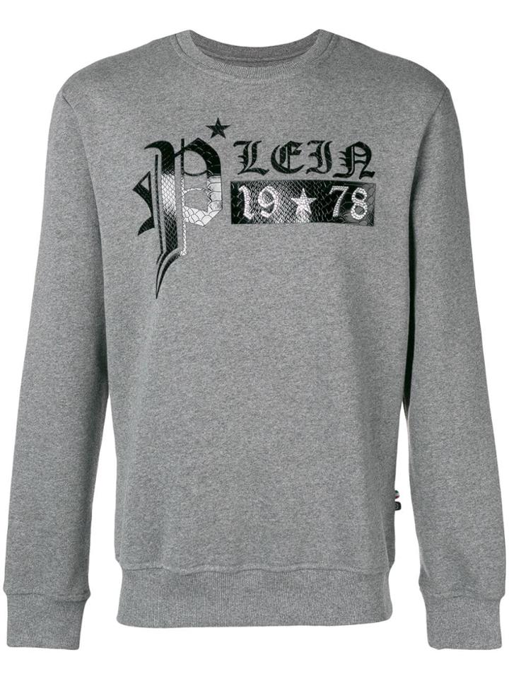Philipp Plein Print Jersey Sweater - Grey