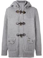 Bark Knitted Duffle Cardigan, Men's, Size: Small, Grey, Polyamide/wool