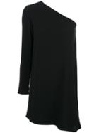 Theory - Single Shoulder Dress - Women - Polyester/acetate/viscose - 6, Black, Polyester/acetate/viscose