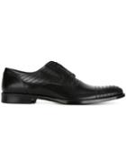 Dolce & Gabbana Perforated Derby Shoes, Men's, Size: 42.5, Black, Calf Leather/leather