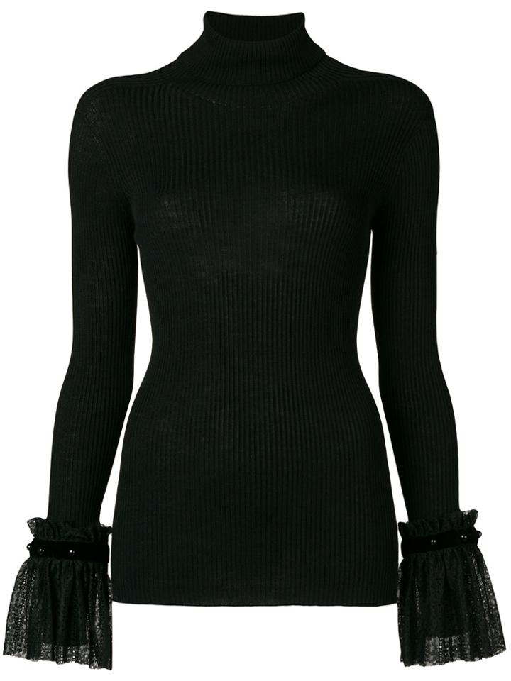 Philosophy Di Lorenzo Serafini Lace Cuff Jumper - Black