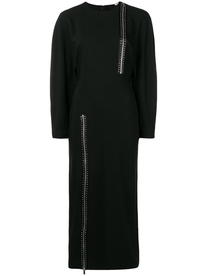 Christopher Kane Crystal Zip Dress - Black