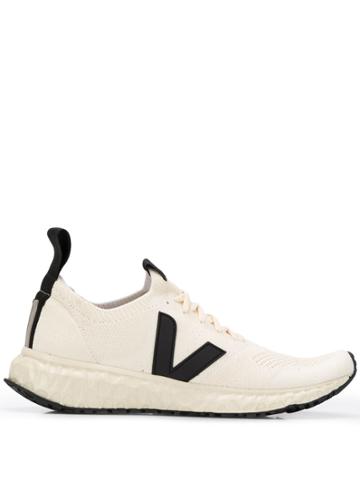 Rick Owens Veja Two Tone Low Top Sneakers - White