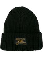 Wtaps Ribbed Beanie, Men's, Black, Wool