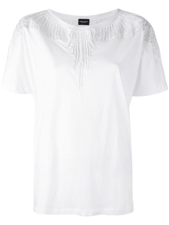 Marcelo Burlon County Of Milan - Valeska T-shirt - Women - Cotton/polyester/viscose - M, White, Cotton/polyester/viscose
