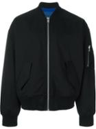 Études 'horizon' Reversible Bomber Jacket, Men's, Size: 46, Black, Wool/cotton/acetate