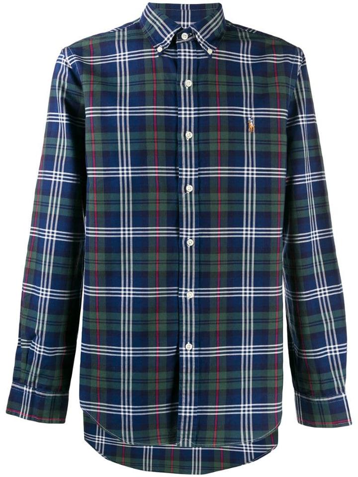 Polo Ralph Lauren Long-sleeved Plaid Shirt - Blue