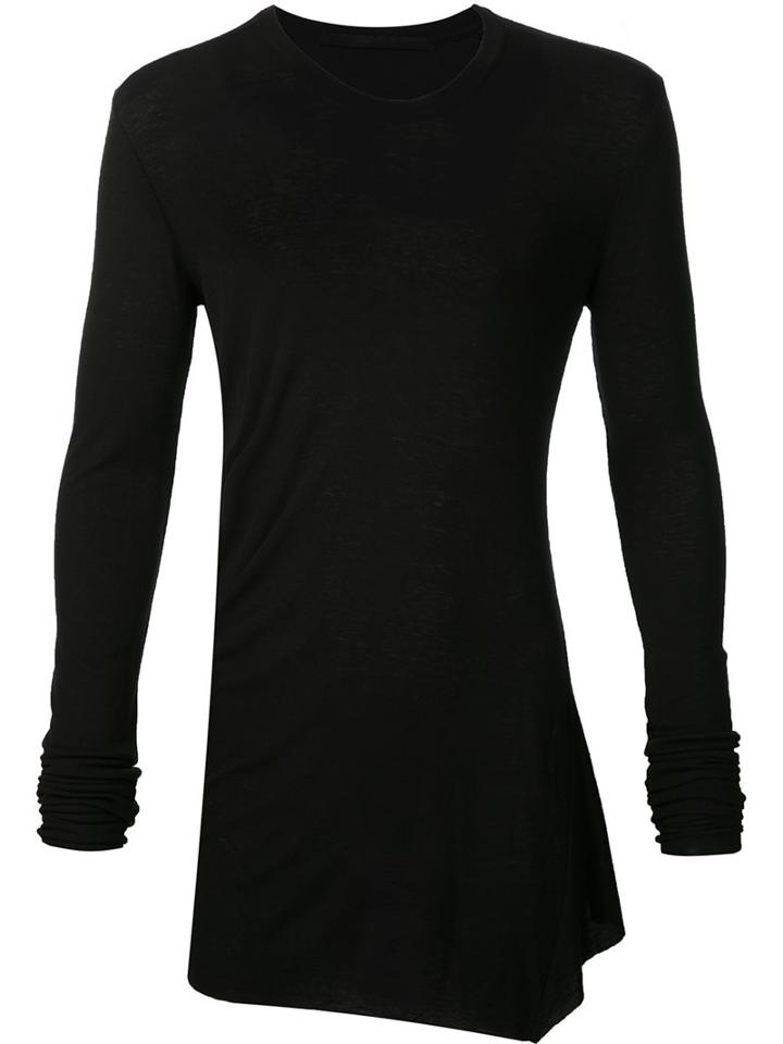 Julius Longsleeved T-shirt, Men's, Size: 2, Black, Cotton/wool