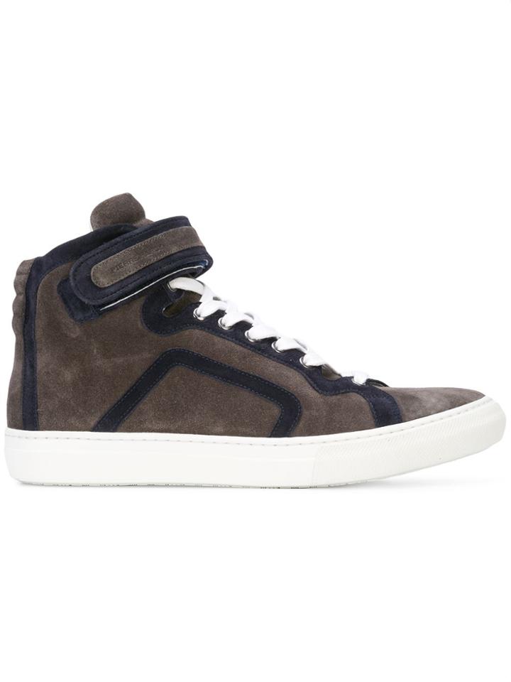 Pierre Hardy Pierre Hardy 101trimcarryoversneakerssuedecalfgreynavy