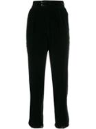 Yves Saint Laurent Pre-owned 1980s Sequin Trim Trousers - Black