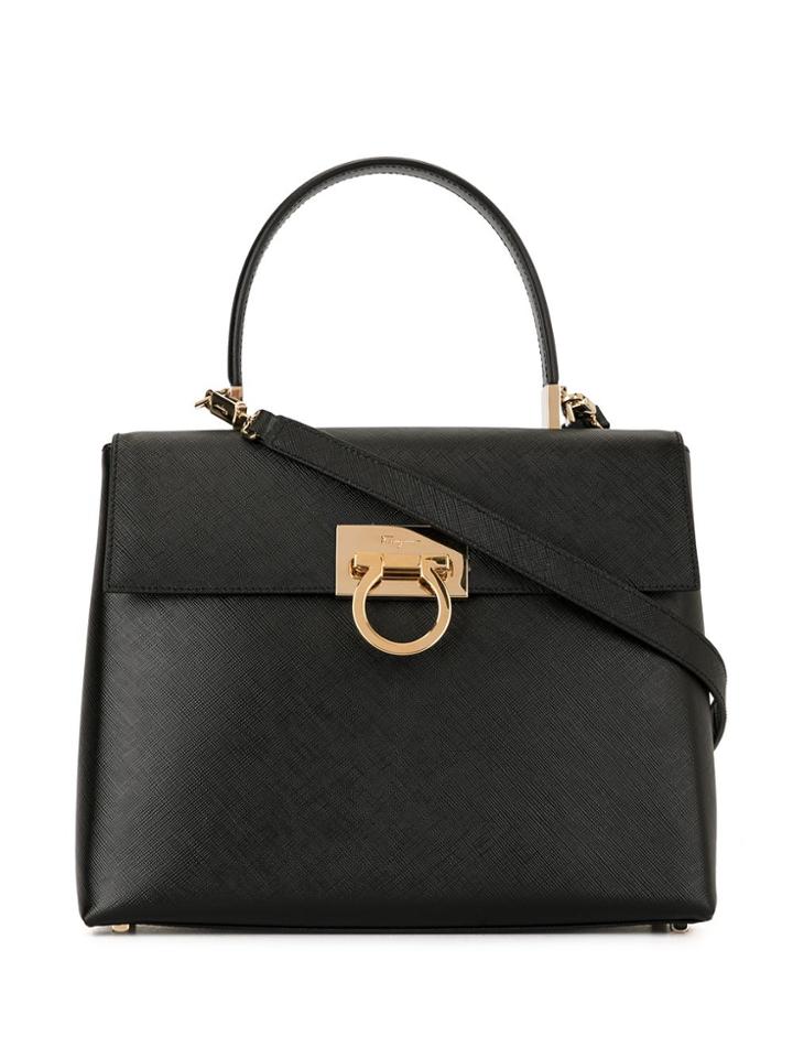 Salvatore Ferragamo Pre-owned Gancini Shoulder Bag - Black