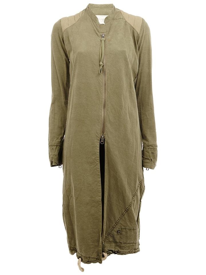 Greg Lauren Long Length Jacket, Women's, Size: 2, Green, Cotton