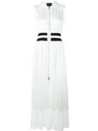 Alexander Wang Zip Front Maxi Dress, Women's, Size: 6, Nude/neutrals, Viscose/acetate/cotton/polyester
